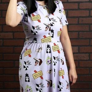 Beetlejuice X Cakeworthy button up dress size Small